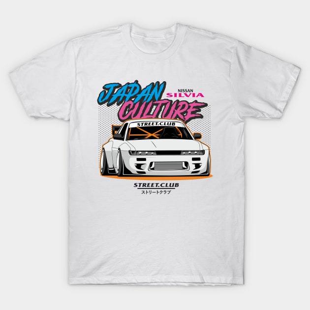 nissan silvia white T-Shirt by rclndsgn